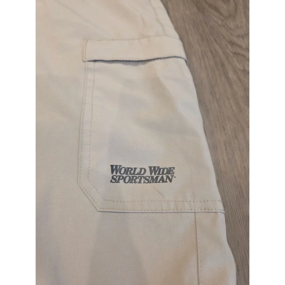 World‎ Wide Sportsman Size 42 Khaki Performance Outdoor Fishing Shorts Pockets